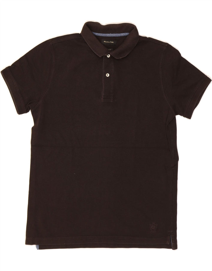 MASSIMO DUTTI Mens Regular Fit Polo Shirt Medium Black Cotton Vintage Massimo Dutti and Second-Hand Massimo Dutti from Messina Hembry 