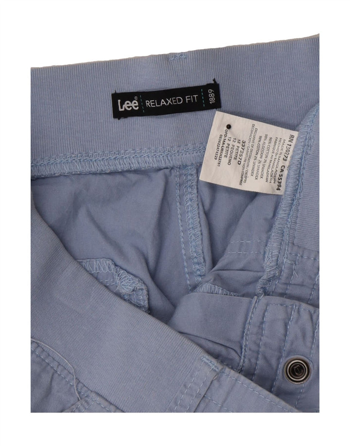 LEE Womens Relaxed Fit Cargo Bermuda Shorts US 12 Large W34  Blue Cotton Vintage Lee and Second-Hand Lee from Messina Hembry 