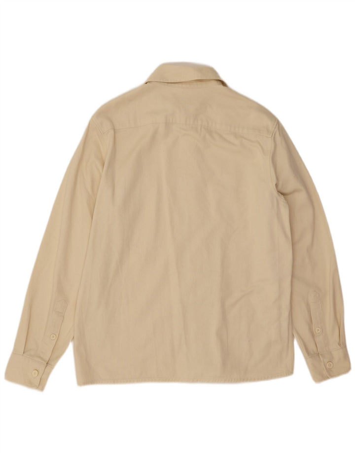 Camisa masculina Zara algodão bege médio
