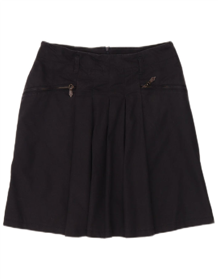 Saia feminina Zara A-Line médio W28 azul marinho