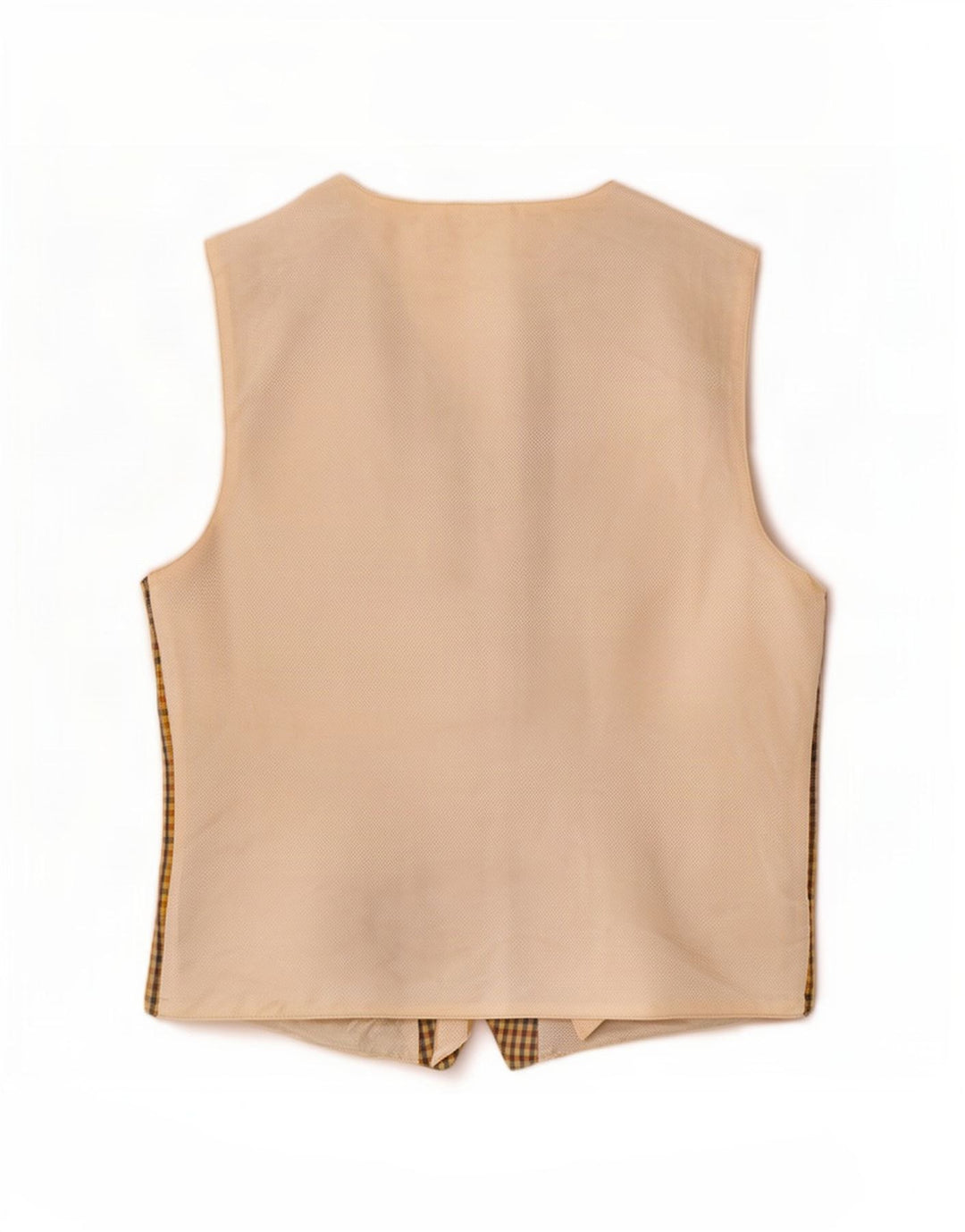 Colete feminino vintage UK 18 XL amarelo xadrez