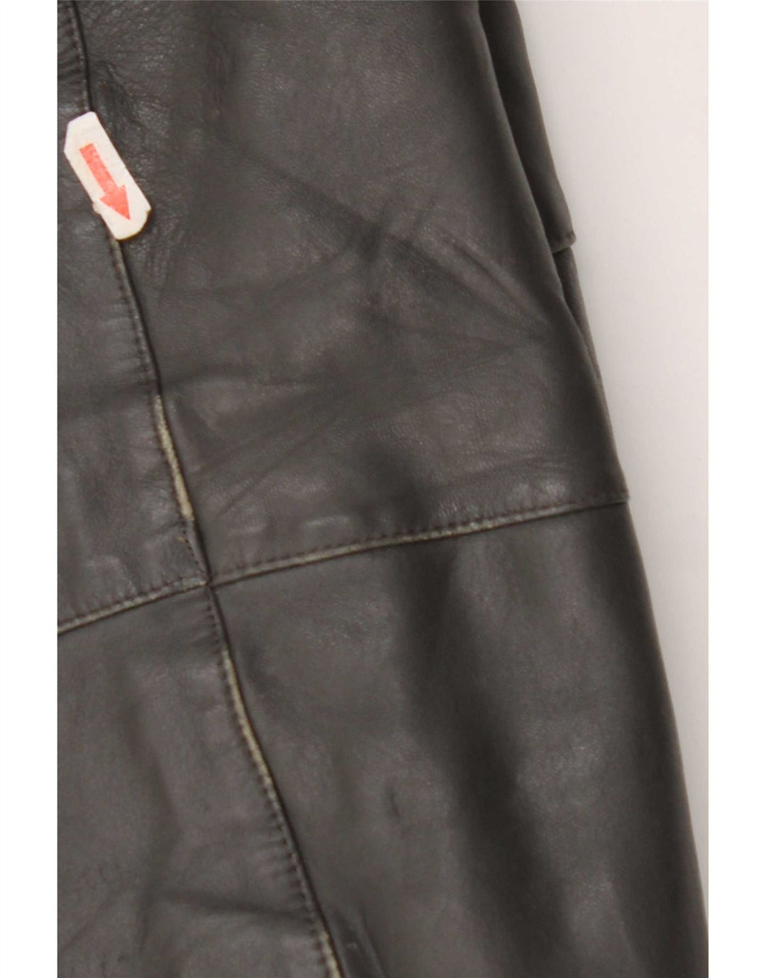 Jaqueta de couro masculina vintage UK 40 grande cinza