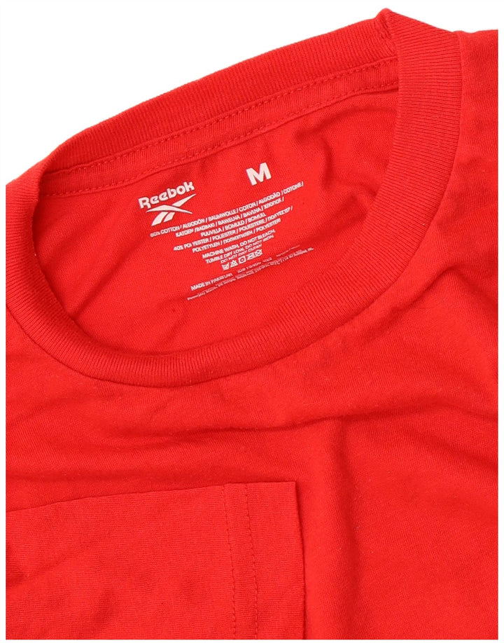 Camiseta masculina REEBOK Top médio algodão vermelho