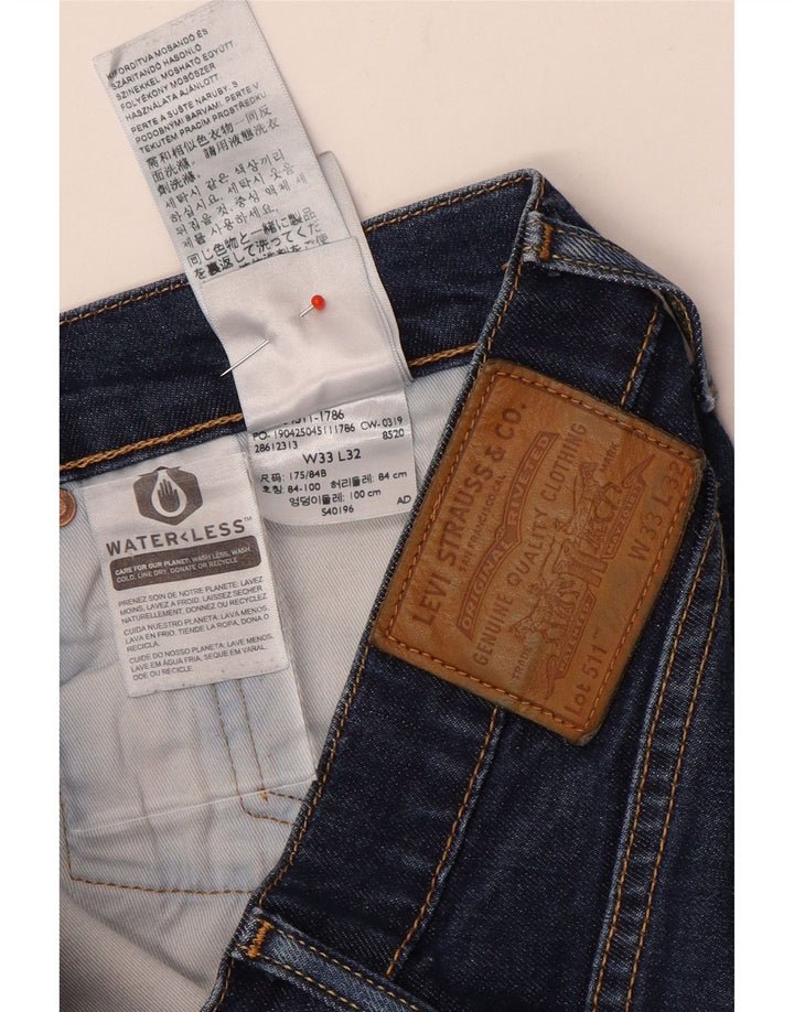 Calça jeans feminina Levi's W33 L32 azul algodão