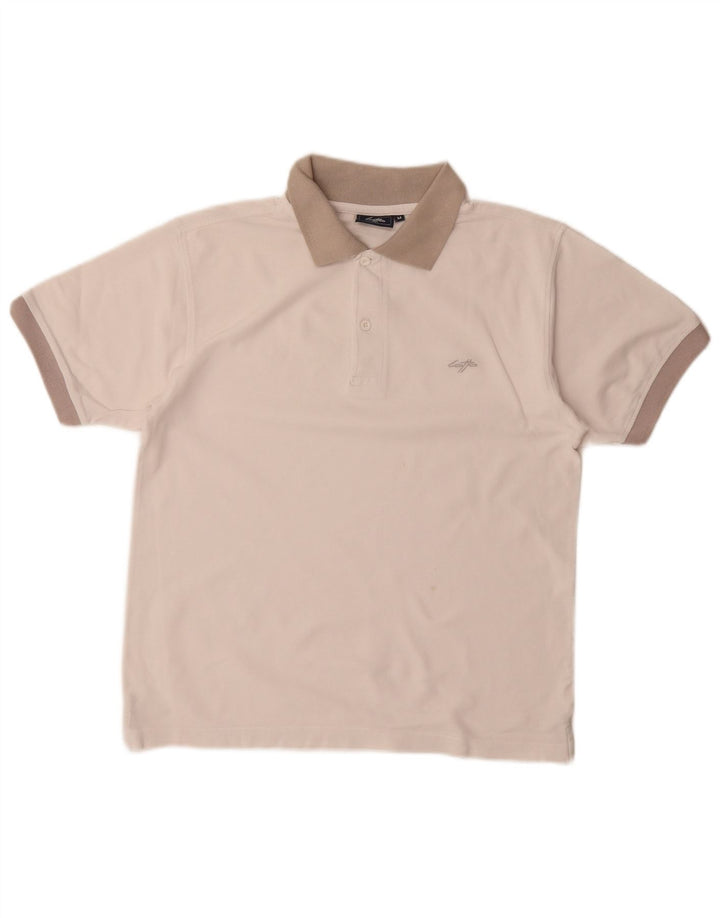 Camisa polo masculina Lotto médio branco colorblock
