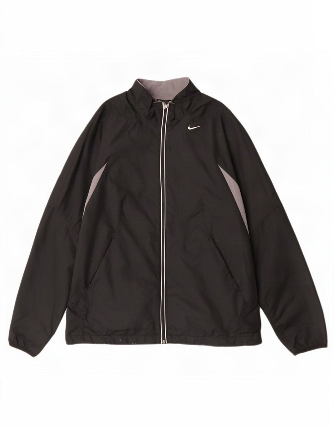 Jaqueta feminina de treino Nike US 12/14 grande preto colorblock poliéster