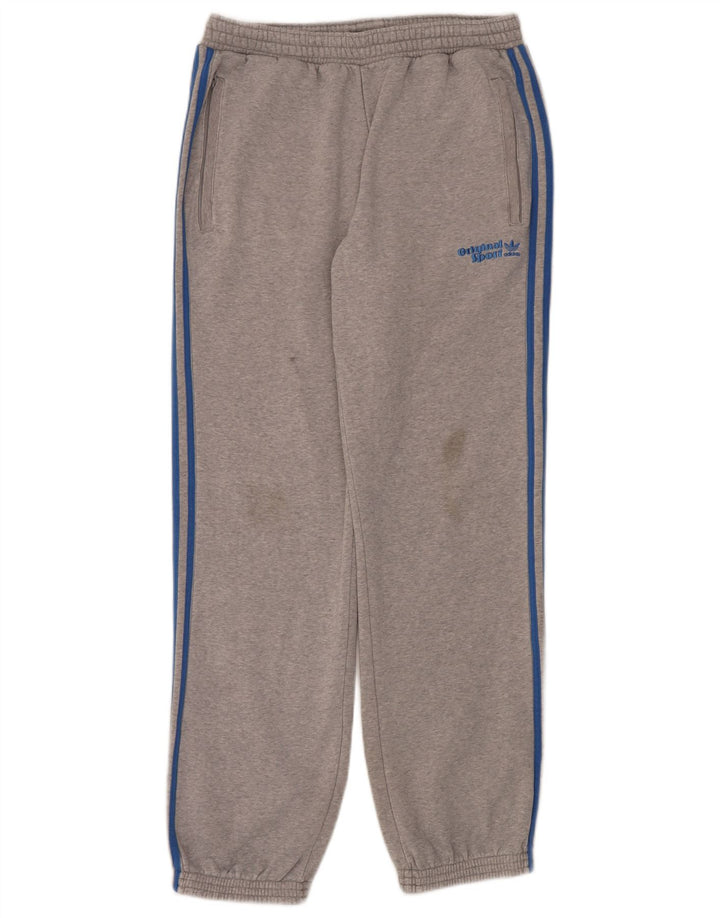 Calça de treino masculina Adidas Joggers cinza médio algodão