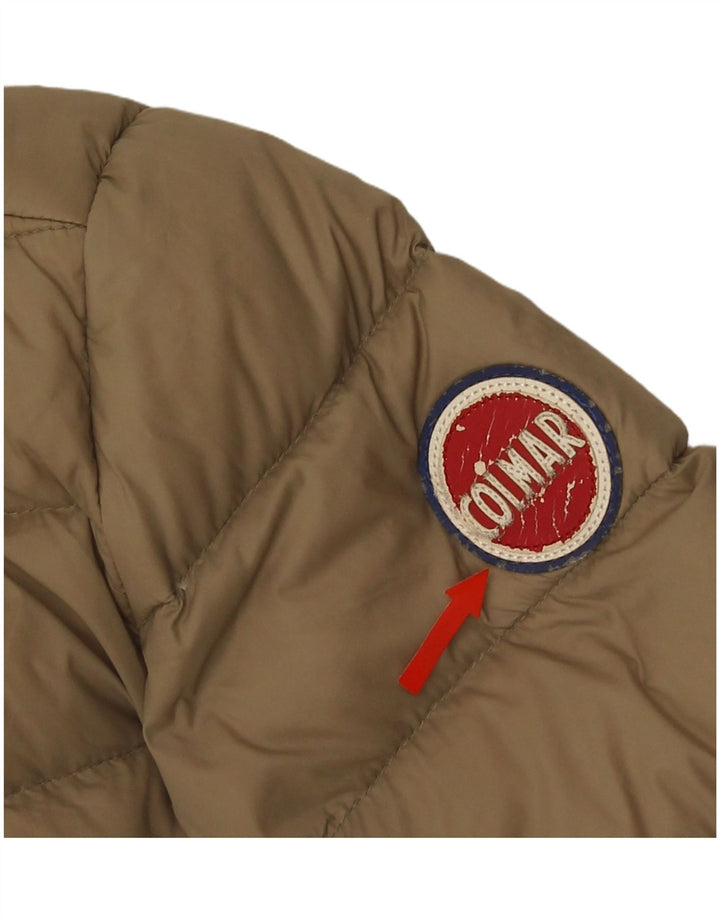 Jaqueta masculina acolchoada com capuz Colmar IT 48 médio cáqui