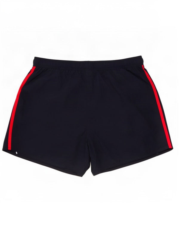 Shorts esportivos masculinos Adidas grandes poliéster azul marinho