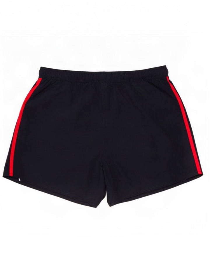 Shorts esportivos masculinos Adidas grandes poliéster azul marinho