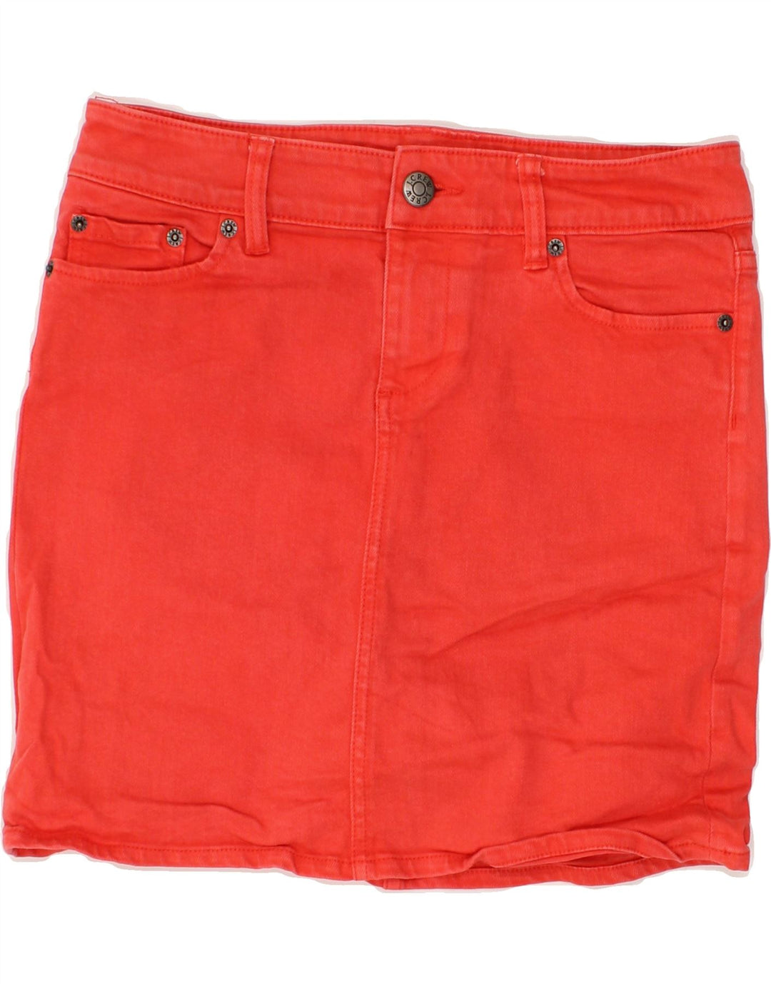 J. CREW Womens Denim Shorts US 2 XS W25 Orange Cotton Vintage J. Crew and Second-Hand J. Crew from Messina Hembry 