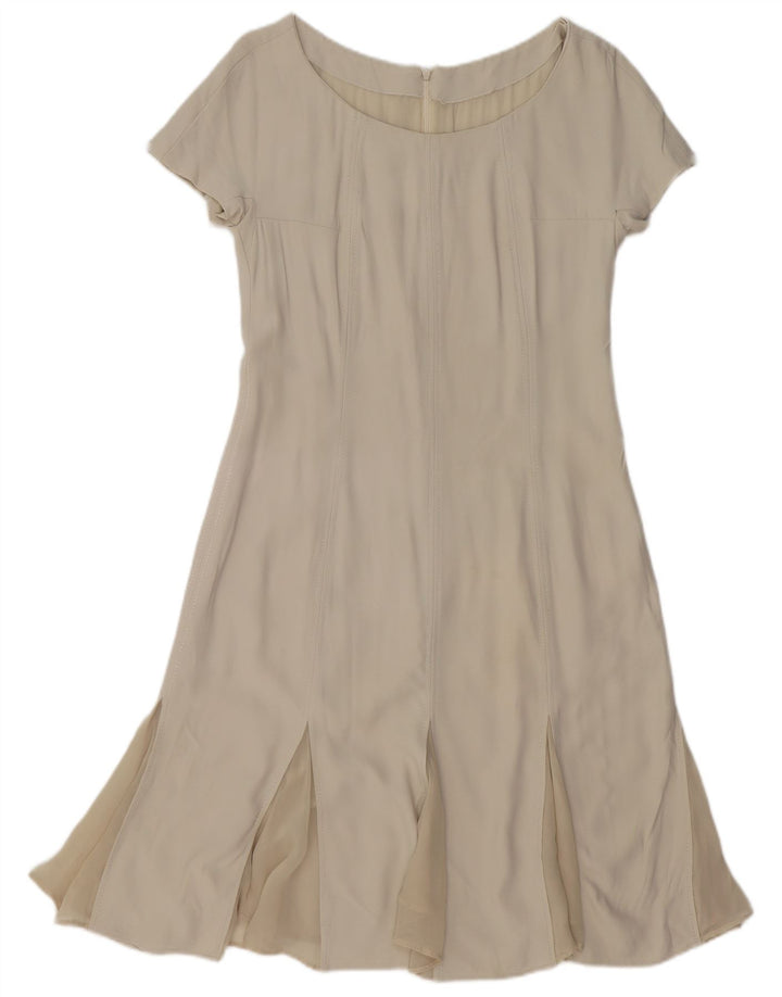 Vestido feminino vintage VINTAGE UK 12 médio branco