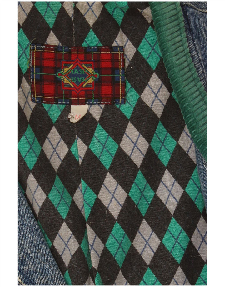 Jaqueta jeans masculina vintage UK 38 azul médio