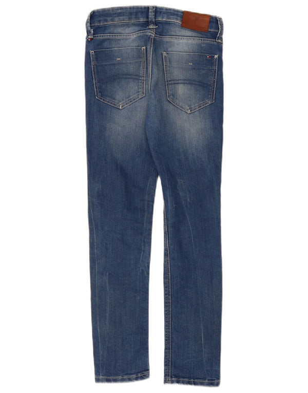 TOMMY HILFIGER Meninos Jeans Slim 9-10 Anos W26 L24 Azul Algodão