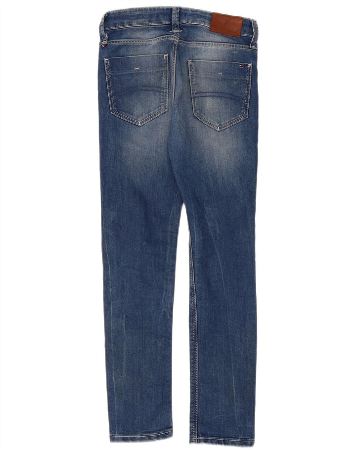 TOMMY HILFIGER Meninos Jeans Slim 9-10 Anos W26 L24 Azul Algodão