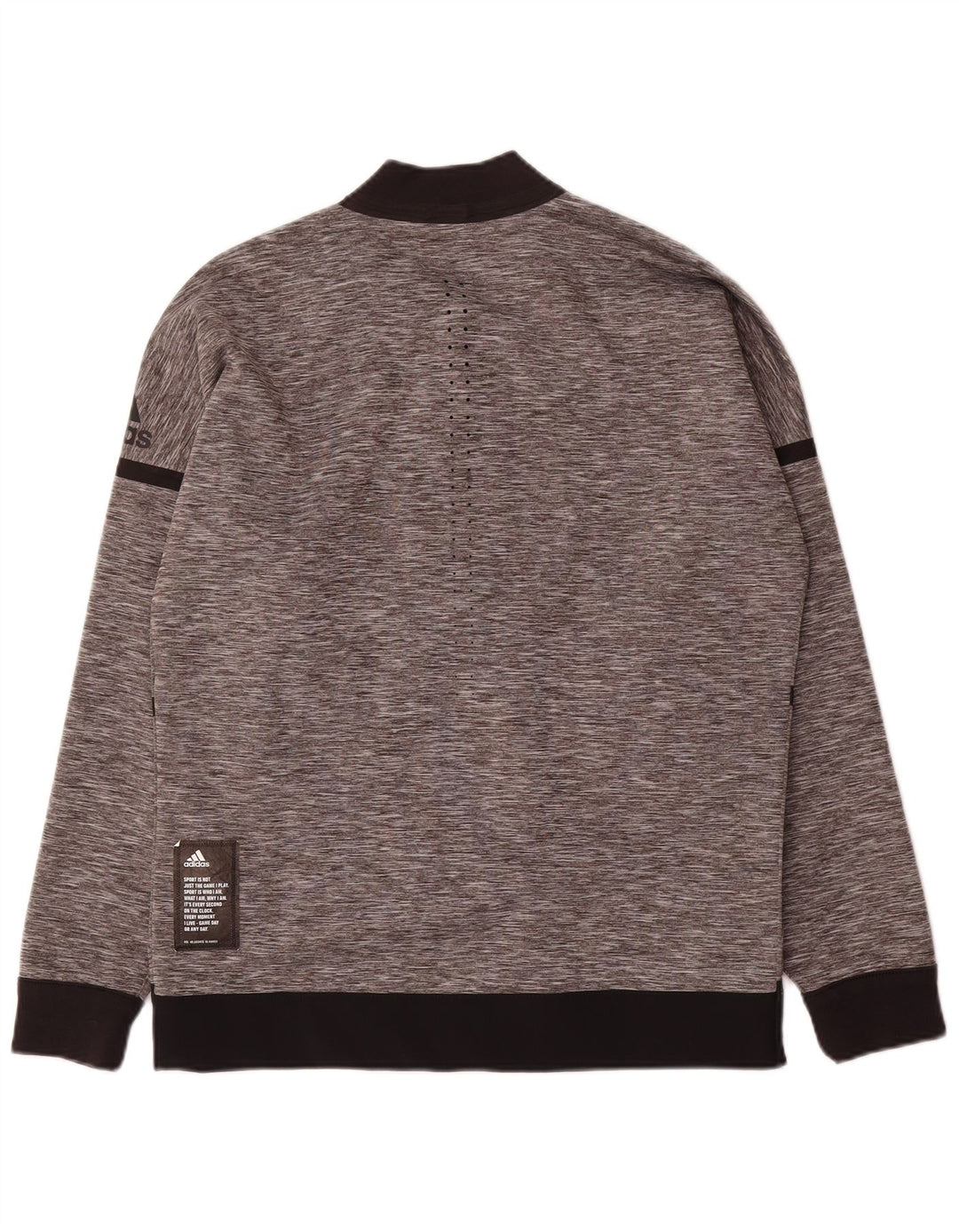 Adidas masculino reversível agasalho top jaqueta pequena cinza colorblock