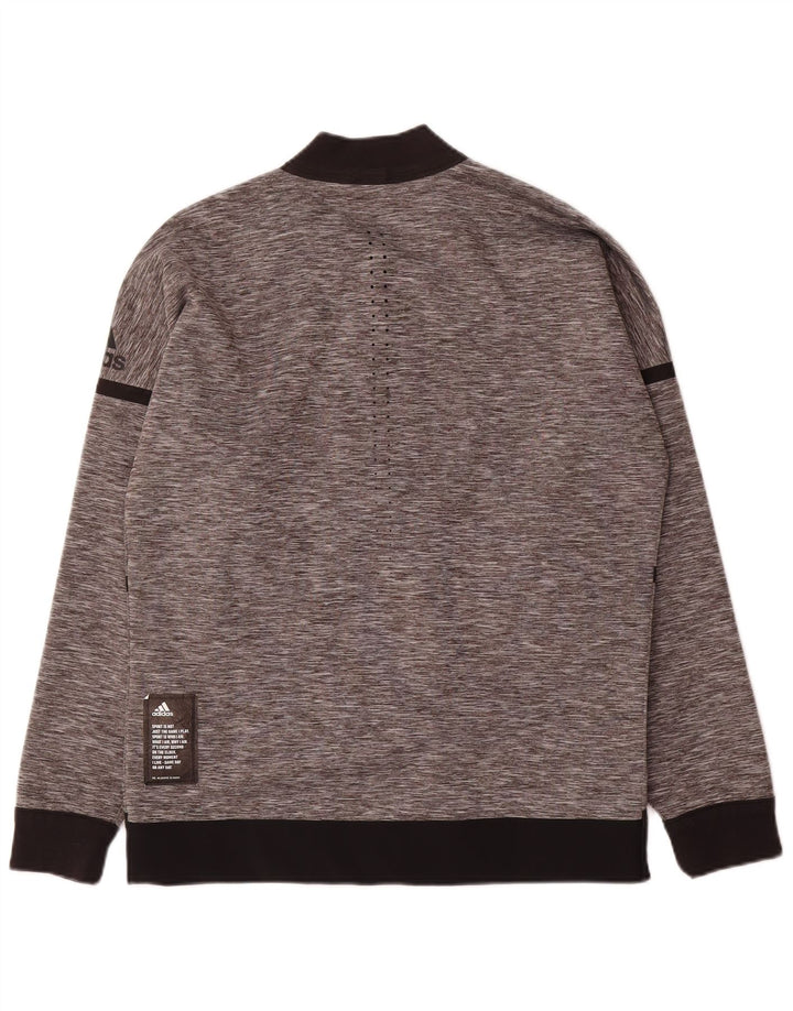 Adidas masculino reversível agasalho top jaqueta pequena cinza colorblock