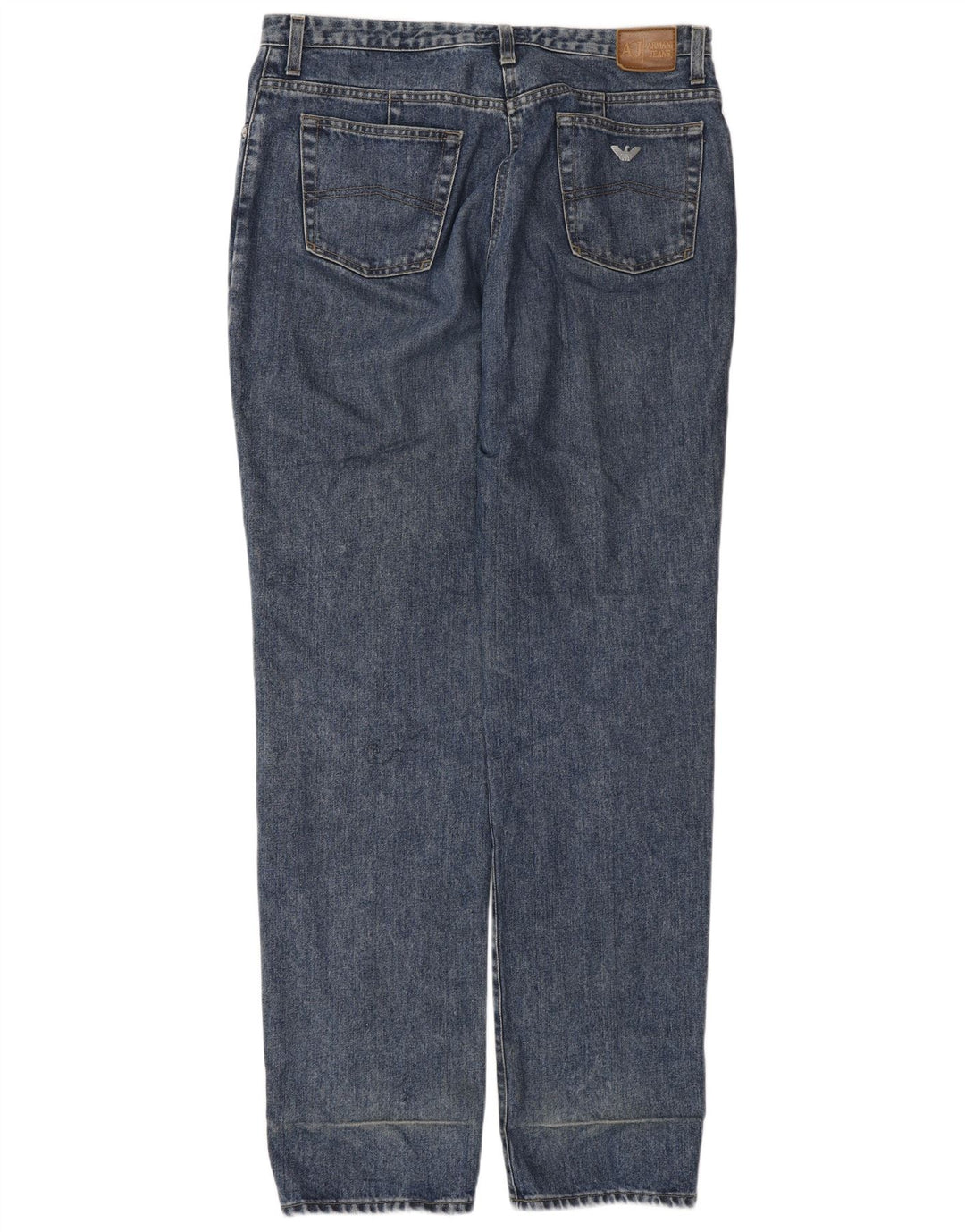 ARMANI Calça jeans reta masculina W33 L34 algodão azul