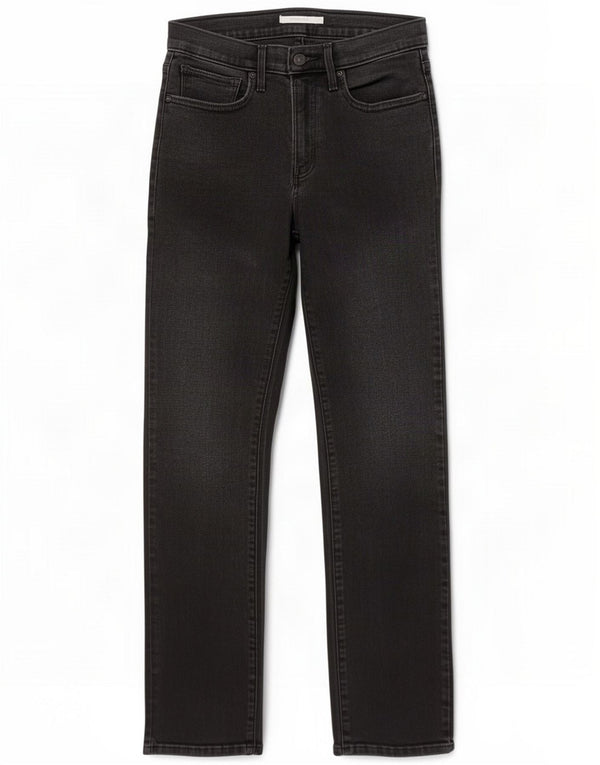 Levi's Womens Slimming Straight Jeans W30 L32 Algodão Preto