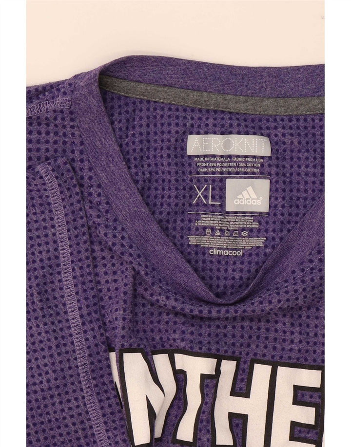 Camiseta Adidas Masculina Panthers Graphic Top XL Roxo Poliéster