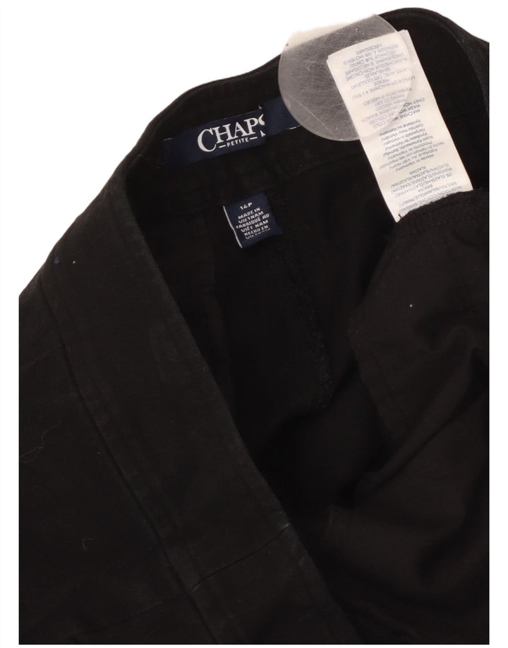 CHAPS Bermuda Feminina Petite US 14 XL W34 Algodão Preto