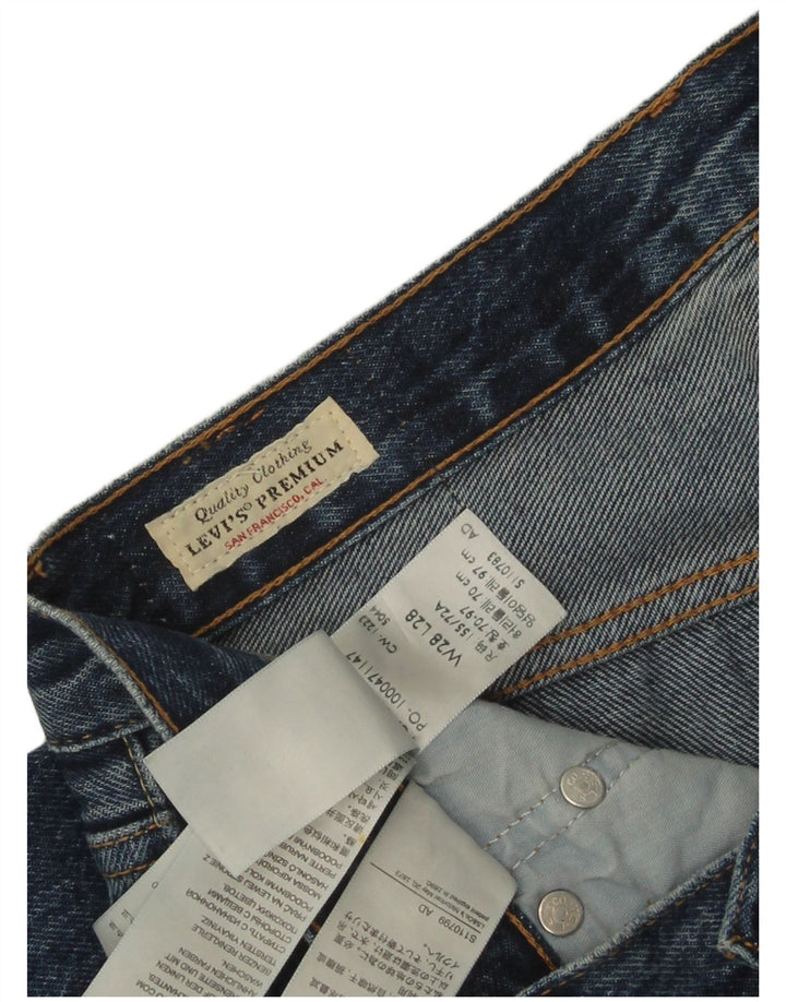 Calça jeans masculina Levi's 501 Straight W28 L28 azul algodão
