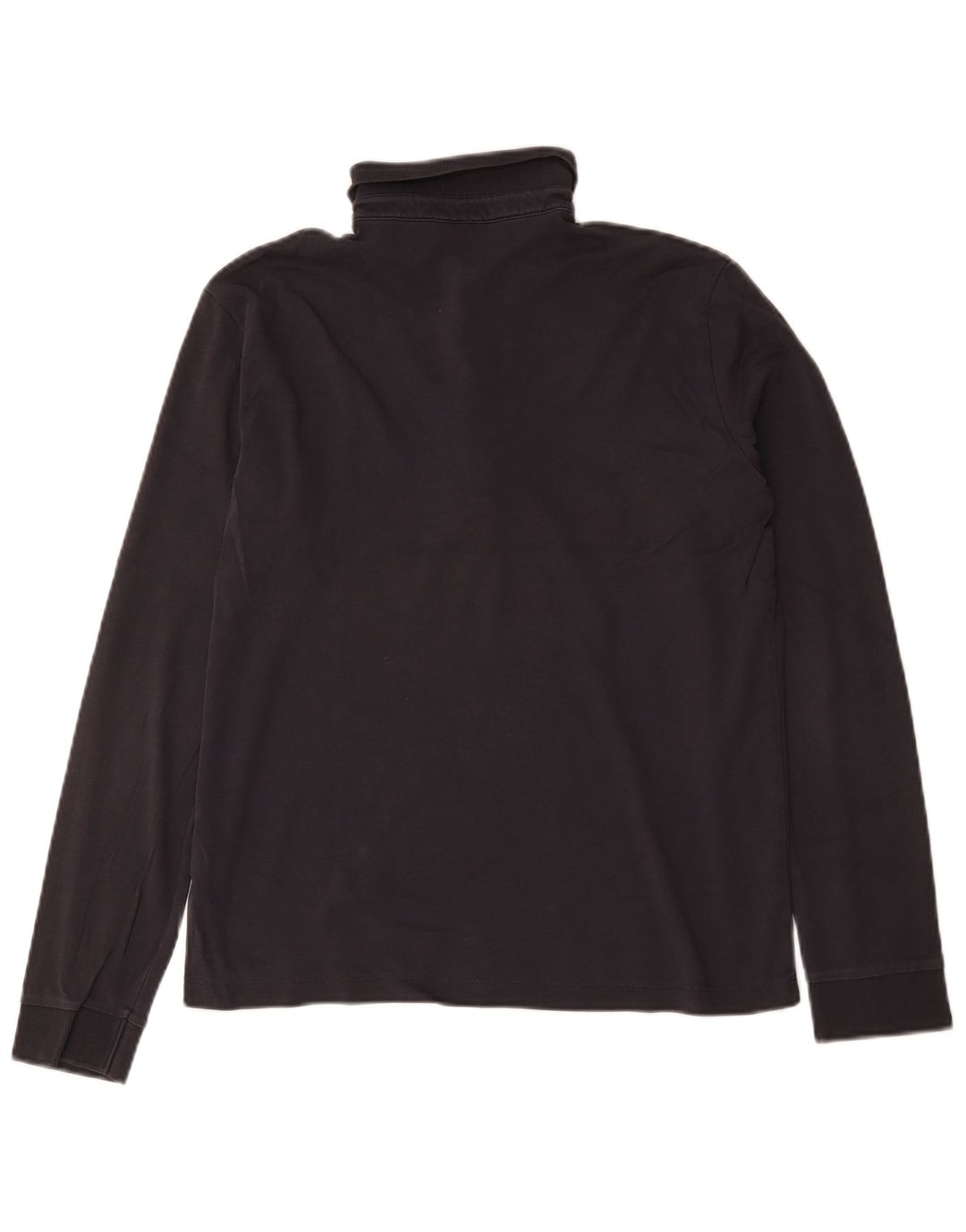 Camisa polo masculina Hugo Boss manga comprida regular fit algodão preto médio