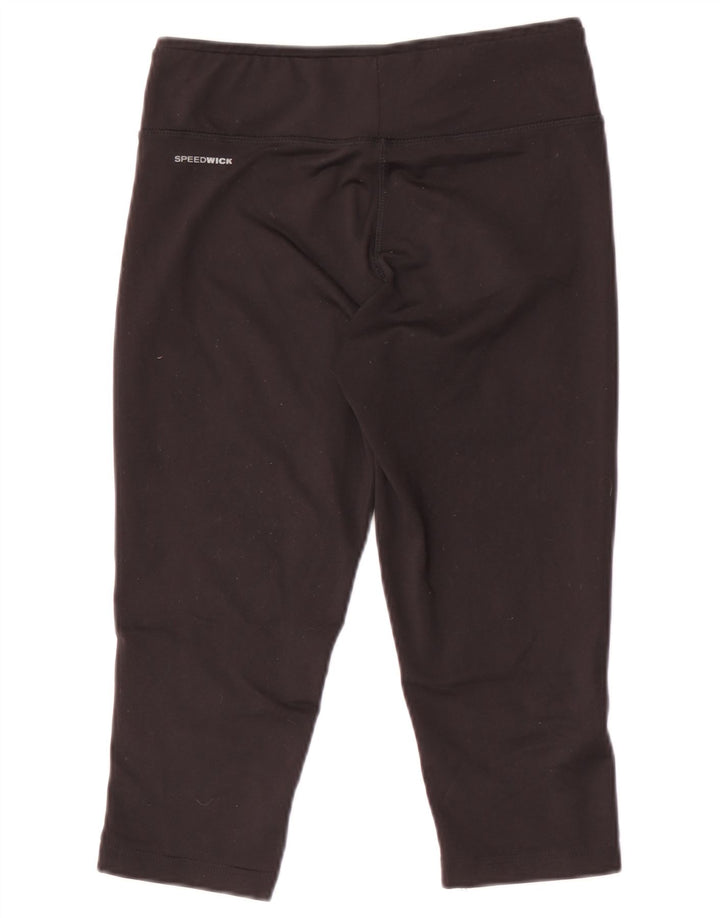 Leggings capri femininos REEBOK UK 8/10 poliéster preto pequeno