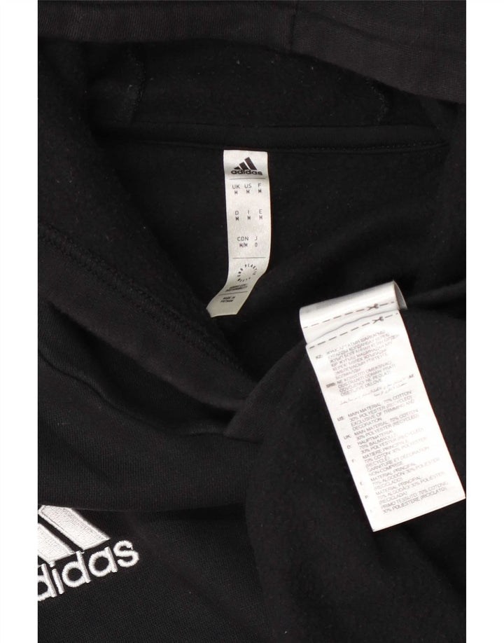 Adidas Mens Hoodie Jumper Médio Algodão Preto