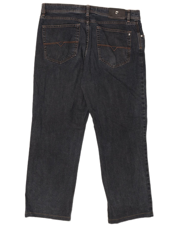 Pierre Cardin Masculino Dijon Straight Jeans W38 L27 Azul Marinho Algodão