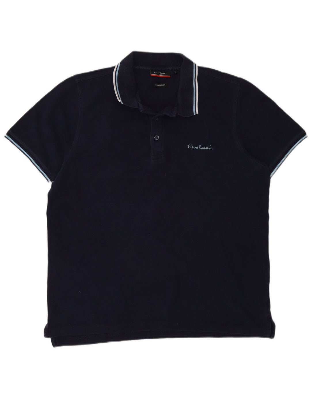 Camisa polo masculina Pierre Cardin Regular Fit grande azul marinho
