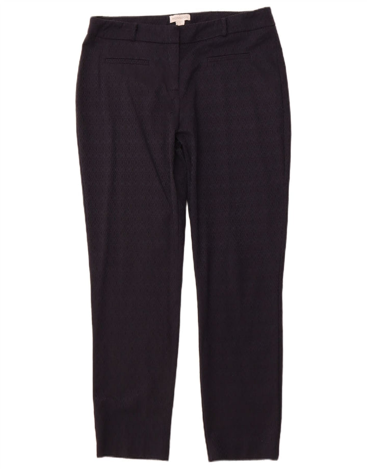 Calça casual feminina MONSOON Reino Unido 14 grande W34 L29 azul marinho