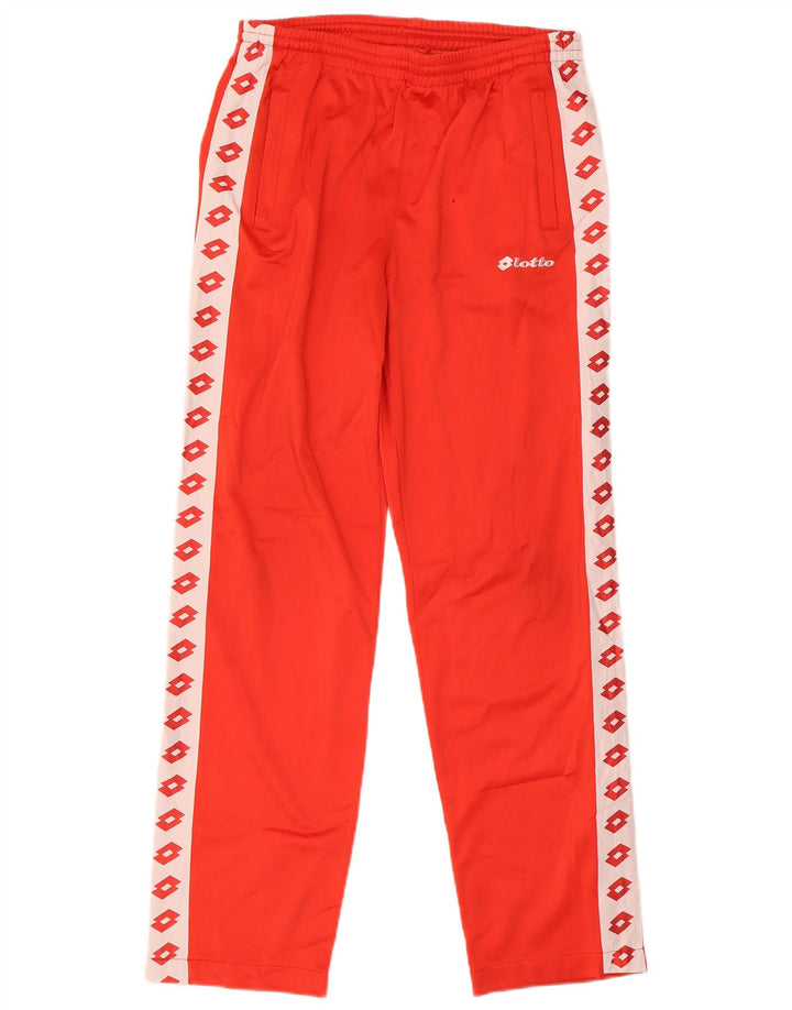 Calça de treino masculina Lotto com estampa gráfica grande bloco colorido vermelho
