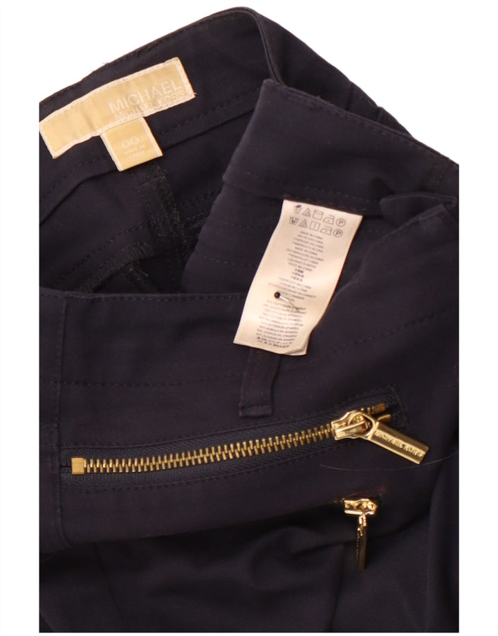 Calça feminina casual MICHAEL KORS skinny US 00 2XS W26 L28 azul marinho