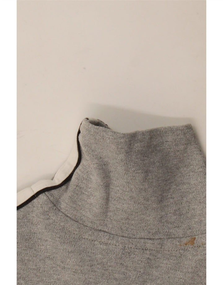 Adidas Womens Tracksuit Top Jacket UK 10 Pequeno Cinza Algodão