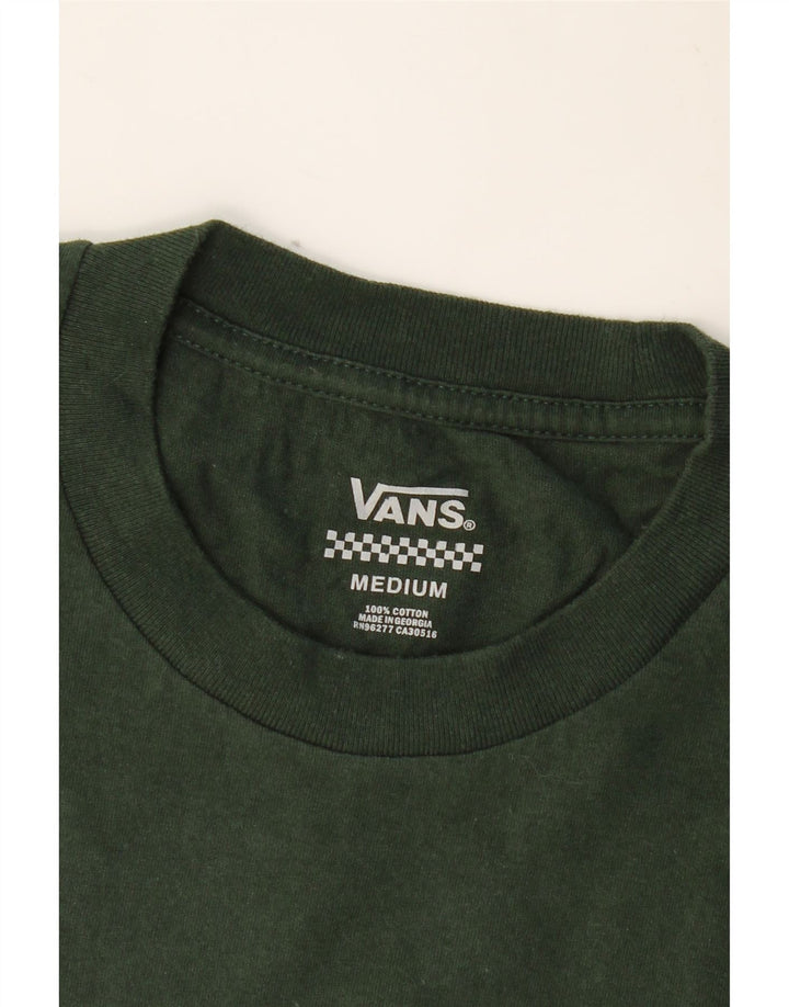 Camiseta masculina gráfica VANS Top médio algodão verde