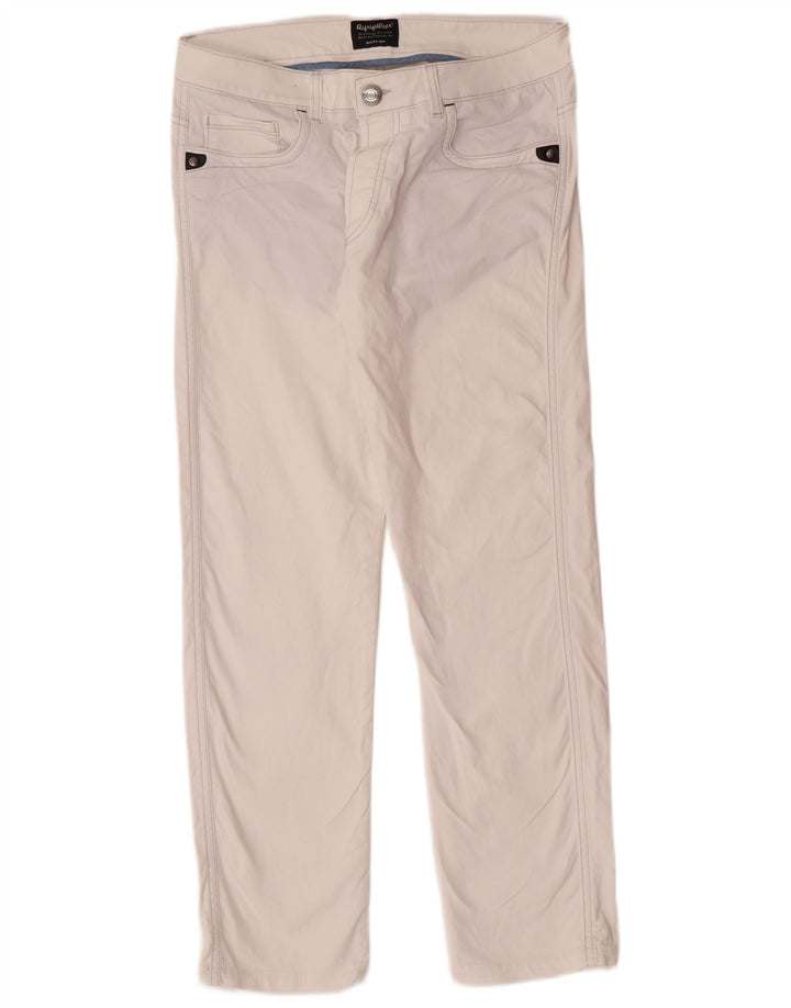 Calça feminina casual reta REFRIGIWEAR W33 L27 algodão branco