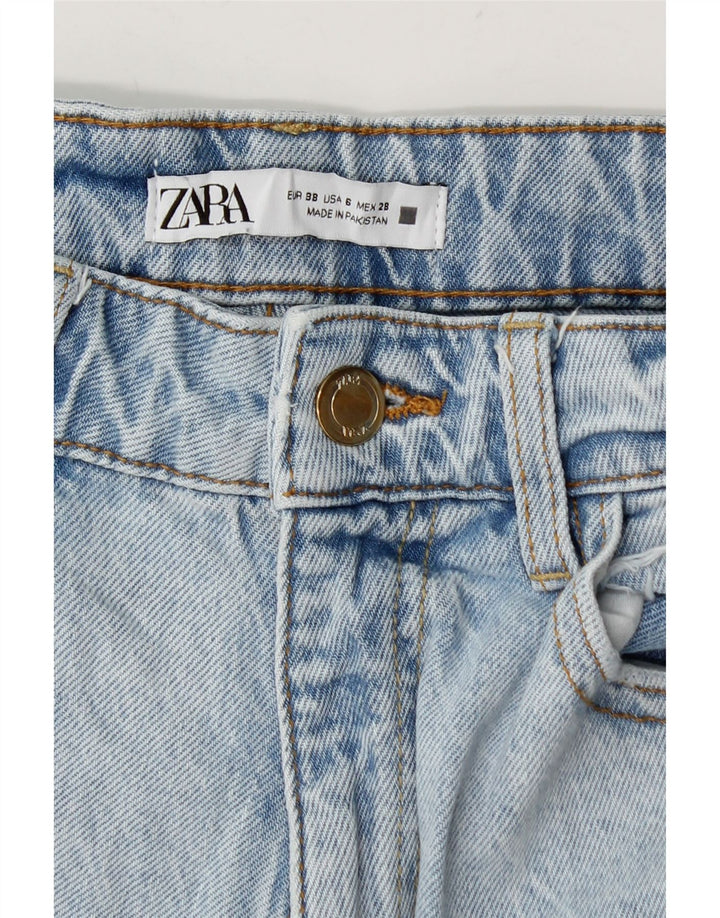 Zara Jeans Cônicos Femininos EU 38 Pequeno W28 L28 Azul