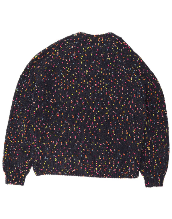 MARKS & SPENCER Womens Crew Neck Jumper Sweater UK 12 Medium Navy Blue