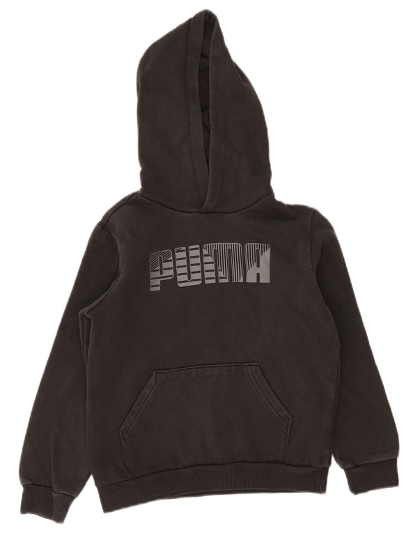 Suéter com capuz Puma Boys Regular Fit com capuz 9-10 anos algodão preto