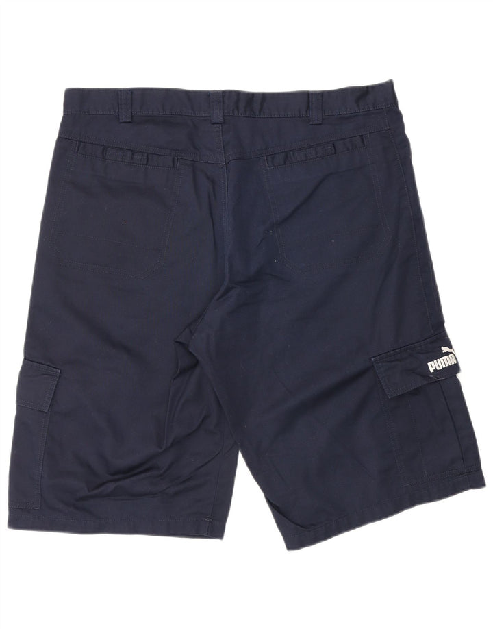 Shorts cargo masculino PUMA médio W32 algodão azul marinho