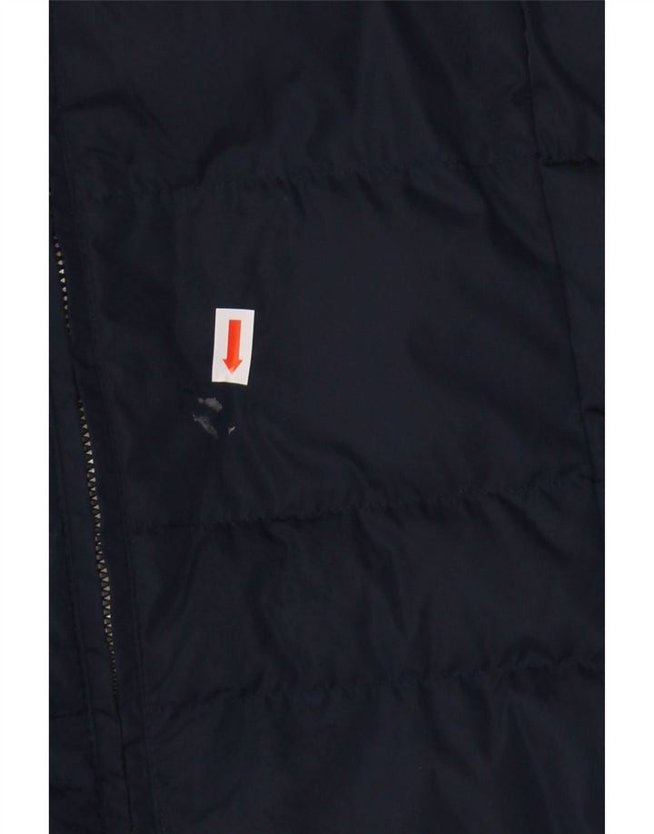 JACK WOLFSKIN Womens Hooded Padded Coat UK 14/16 Large Navy Blue Polyester
