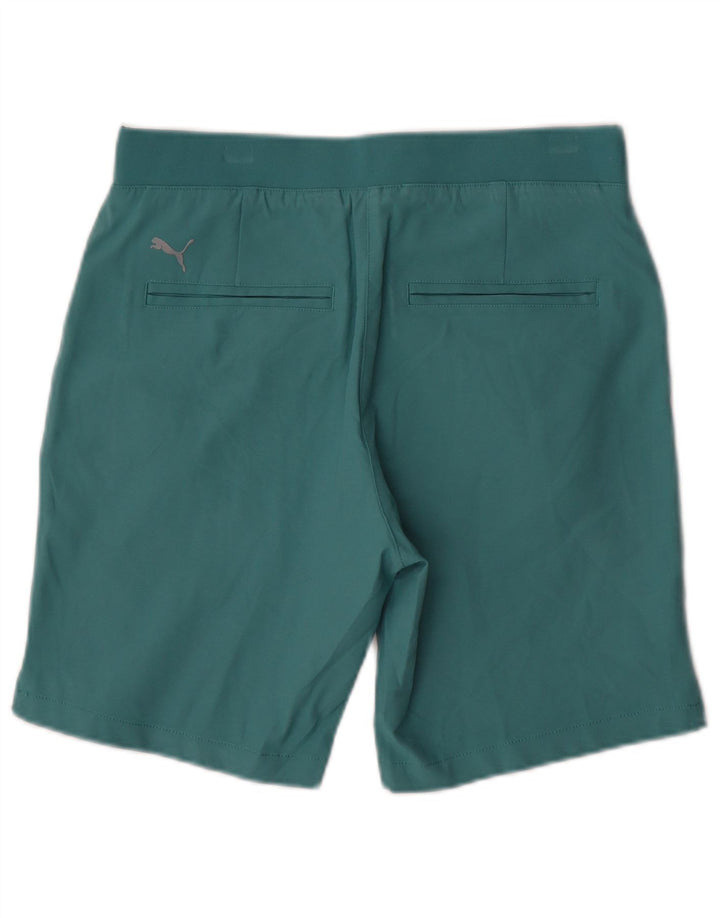 Shorts casual feminino PUMA pequeno W27 algodão azul