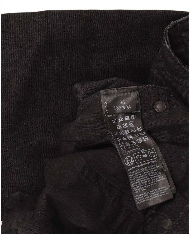 All Saints Masculino Ronnie Slim Jeans W36 L30 Algodão Preto