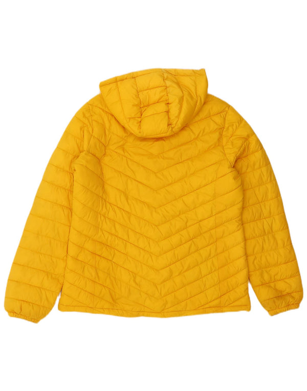 Jaqueta acolchoada com capuz feminina Mountain Warehouse Reino Unido 14 grande nylon amarelo