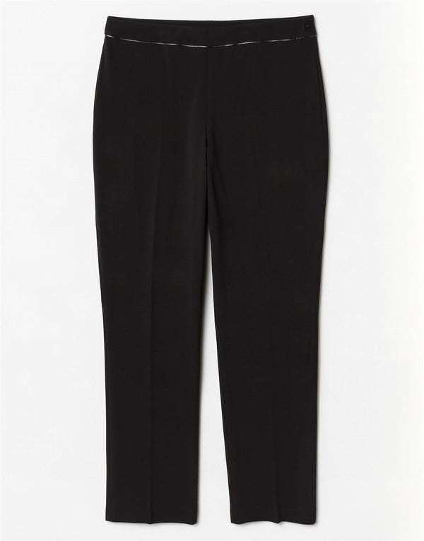 Marks & Spencer Womens Straight Casual Trousers UK 14 Large W32 L32 Black
