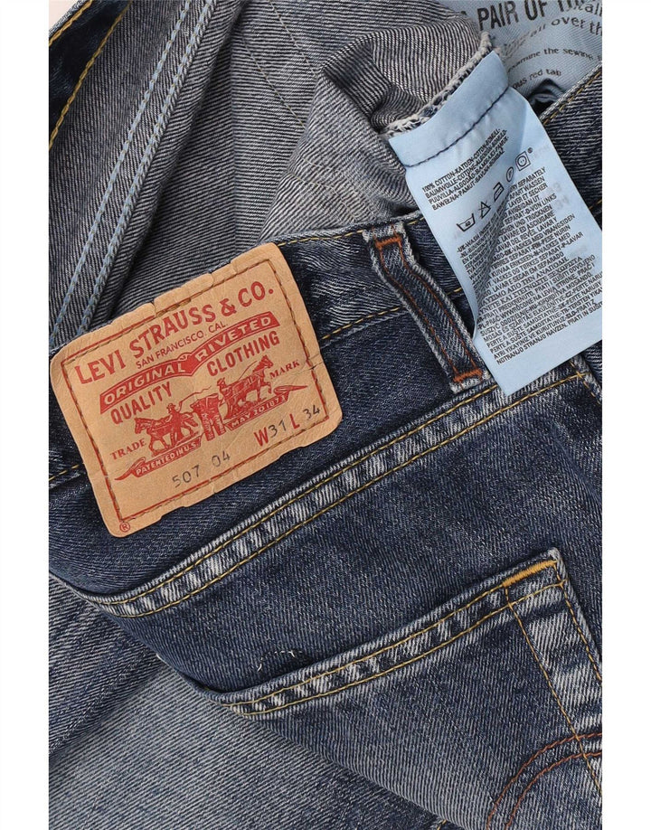 Levi's Masculino 507 Bootcut Jeans W31 L34 Azul Algodão