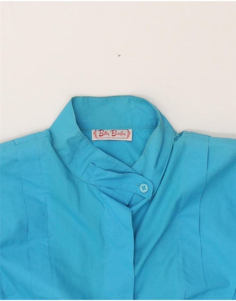 BETTY BARCLAY Womens Long Sleeve Maxi Dress UK 14 Medium Blue Cotton Vintage Betty Barclay and Second-Hand Betty Barclay from Messina Hembry 