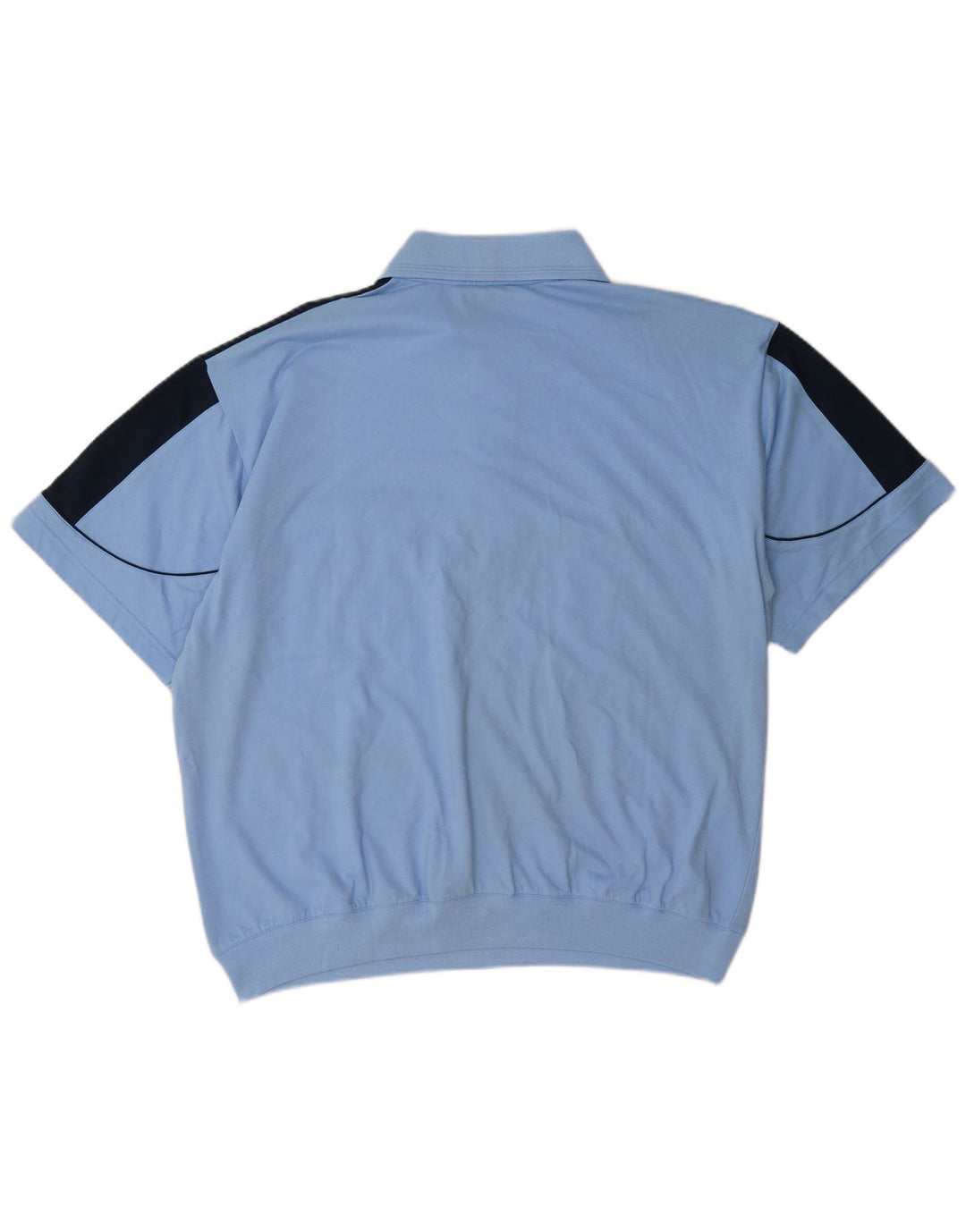 Camisa polo masculina vintage XL azul colorblock