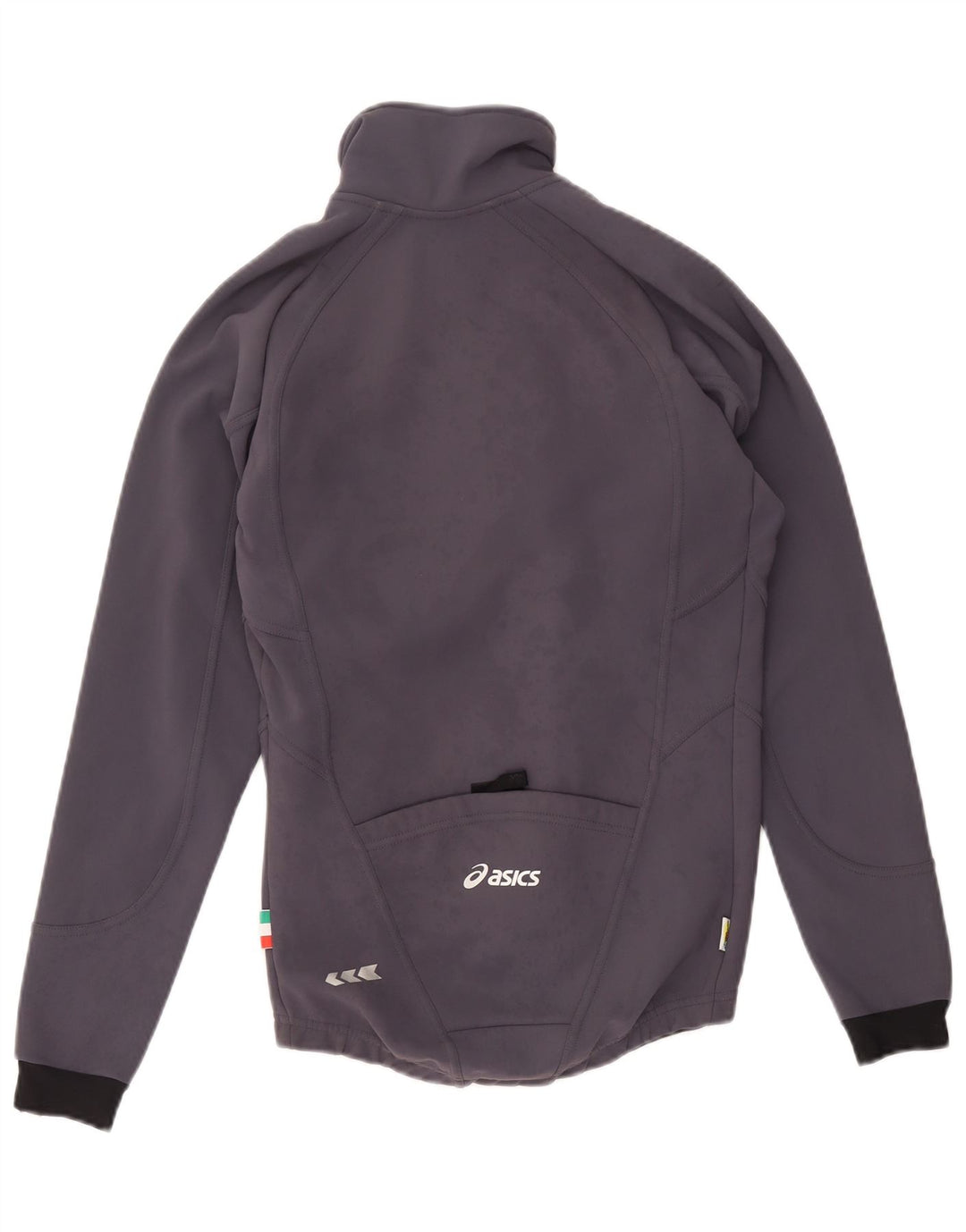 Asics Mens Graphic Tracksuit Top Jaqueta Pequena Cinza Colourblock Poliéster